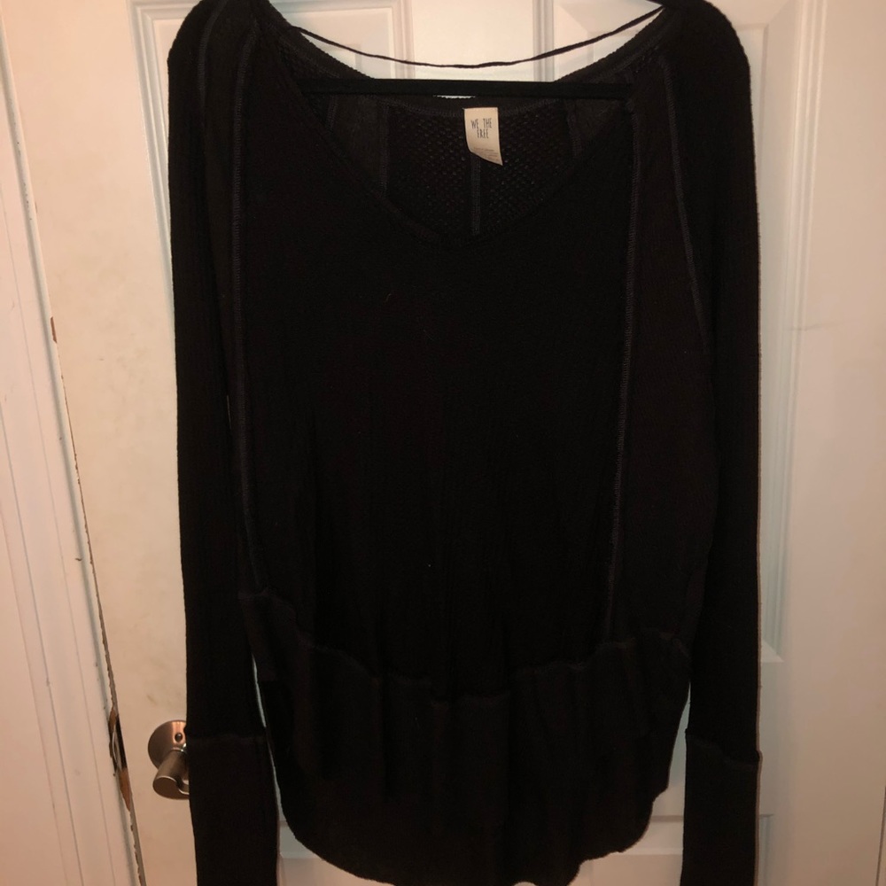 free people black sweater